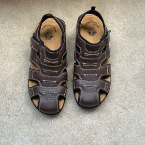 Docker brown sandals for men